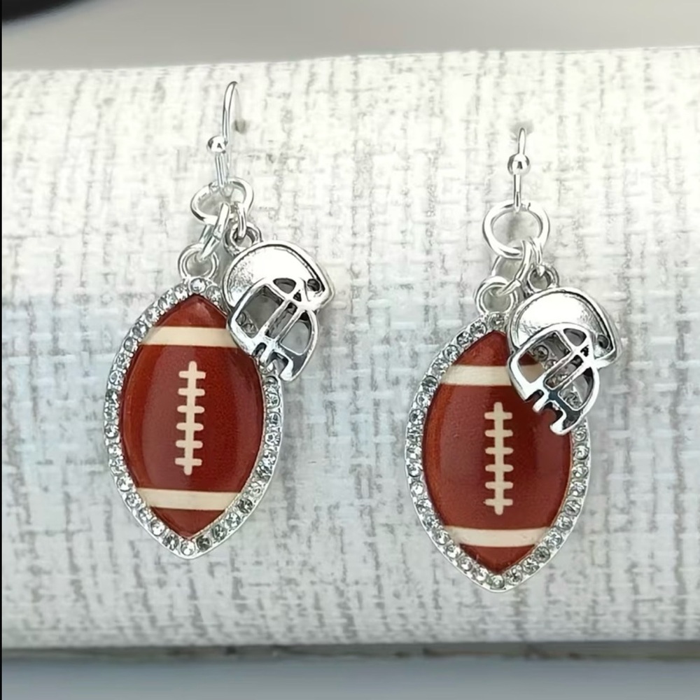 Football and Football Helmet Earrings